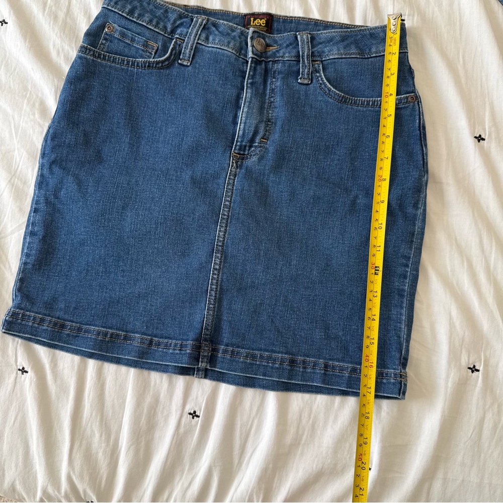 Lee Women's Classic Blue Jean Pencil Skirt Size 6 Medium Vintage - Picture 7 of 9